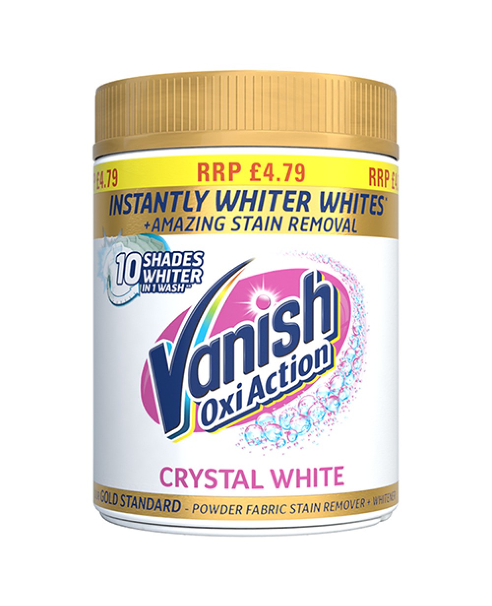 Vanish Stain Remover Powder Fabric Whitener Crystal White PM £4.79 x 6