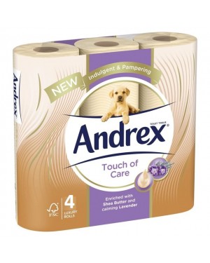 Andrex Toilet Paper Touch Of Care 4 Rolls x 6