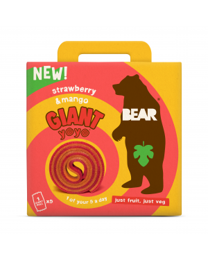 Bear Giant Yoyo Multipack Strawberry & Mango (5 x 20g) x 6