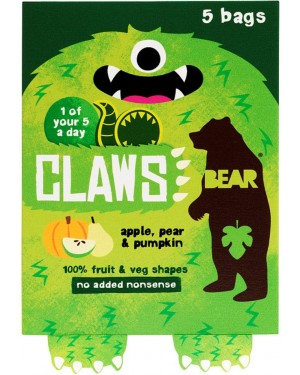 Bear Claws Multipack Apple, Pear & Pumpkin (5 x 18g) x 5