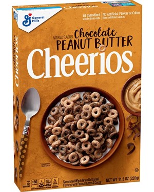 General Mills Chocolate Peanut Butter Cheerios Cereal 320g x 12