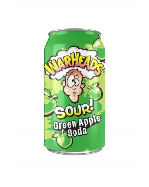 Warheads Green Apple Sour Soda 12oz (355ml)
