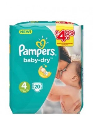 Pampers Size 4 PM £4.99 20's X 8