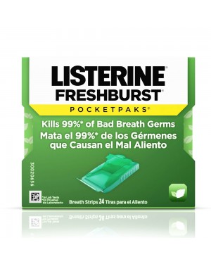 Listerine Freshburst Pocketpaks Breath Strips 24s x 12