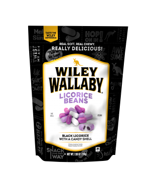 Wiley Wallaby Black Licorice Beans 7.05oz (200g)