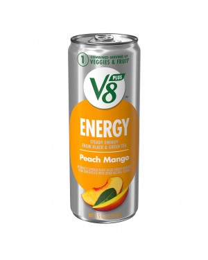 V8 Splash Sparkling & Energy Peach Mango Can 11.5oz (341ml)
