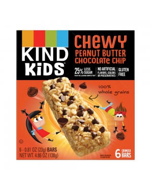 Kind Kids Bar Peanut Butter Chocolate Chip 6’s 4.86oz (138g) x 8