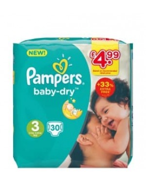 Pampers Size 3 PM £4.99 30s x 4